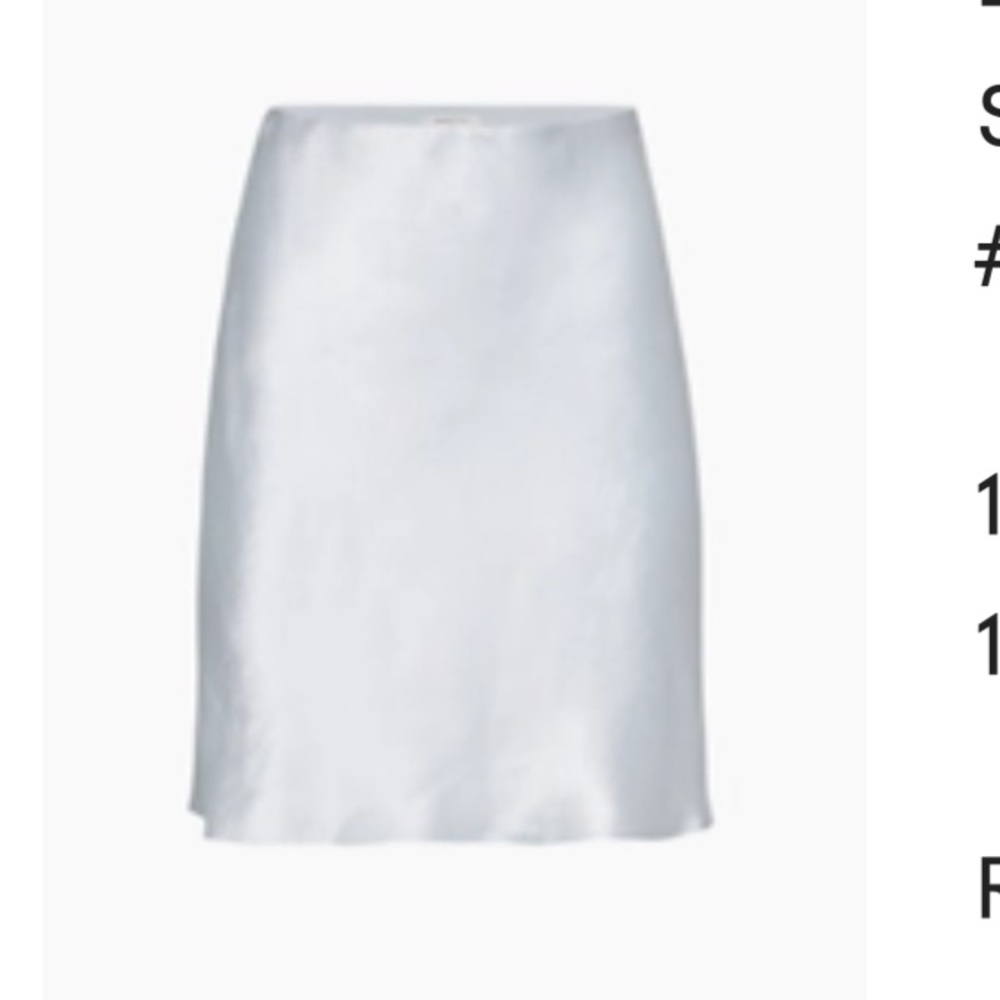 Aritzia Babaton Slip Mini Skirt, Cement Blue. size 10